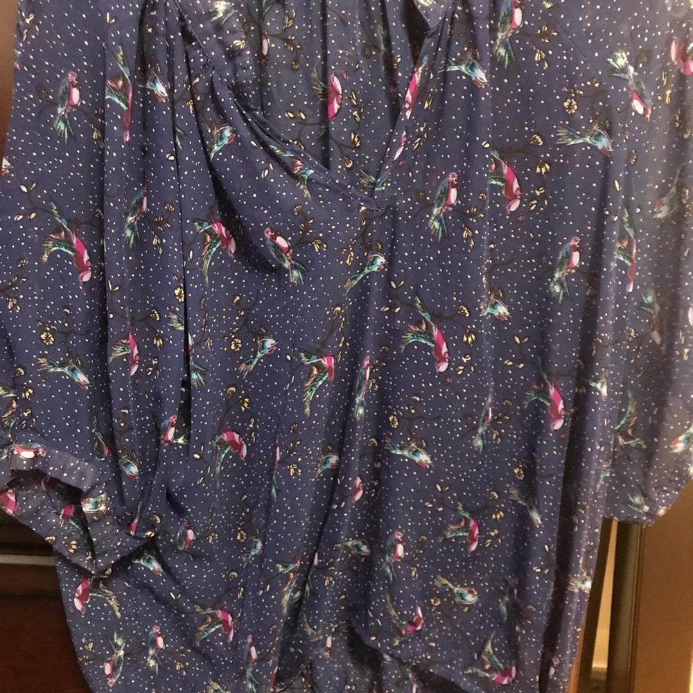 Printed blue blouse